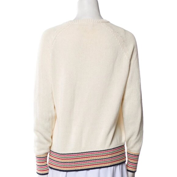 The Great. Multi Stripe Cream Sweater - Picture 7 of 9